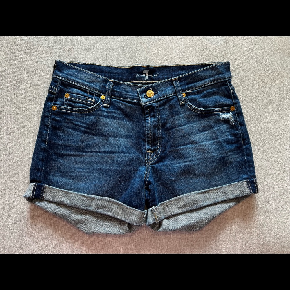 7 For All Mankind jean roll up shorts